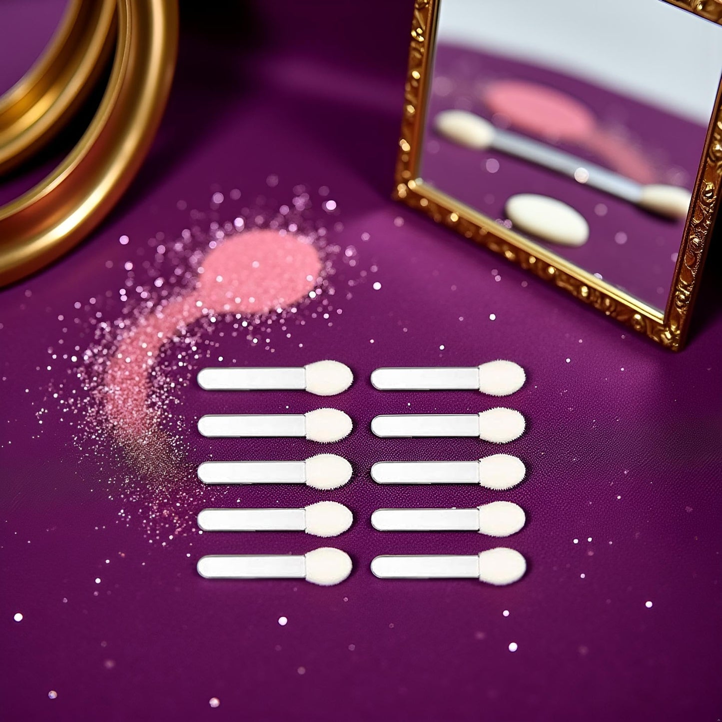 10 Pcs Eyeshadow Applicator Eyeshadow Brush Makeup Tools, Sponge ened Attractive Disposable Dual Sides Eye Shadow Sponge Applicators Eyeshadow Brushes