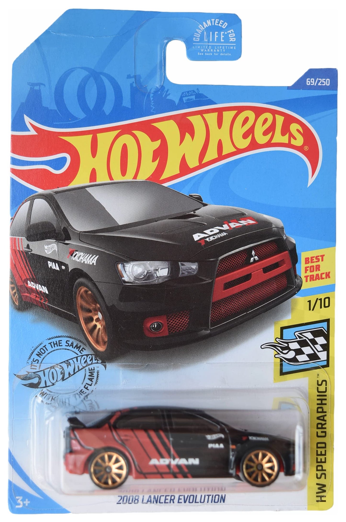 Hot Wheels 2020 Hw Speed Graphics 2008 Lancer Evolution, Black 69/250