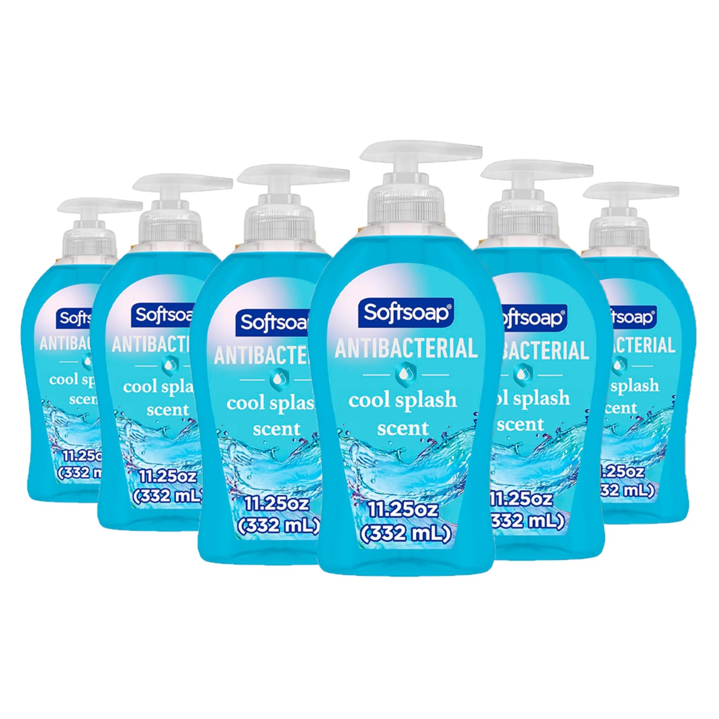 Softsoap Antibacterial Hand Soap, Eliminates 99% of Bacteria, Bathroom or Kitchen Hand Soap, Cool Splash Scent, 11.25 fl oz (6 Pack) Beauty and Personal Care Softsoap
