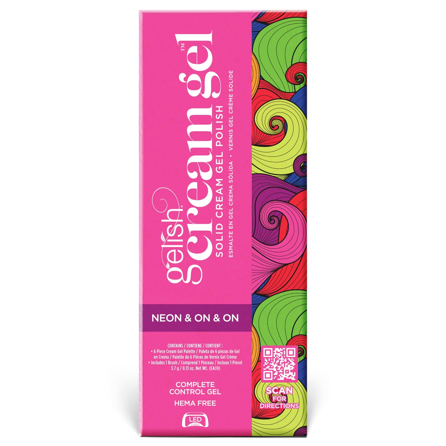 Gelish Cream Gel Soak-Off Solid Gel Polish with Brush - Neon & On & On Palette Beauty & Personal Care Gelish