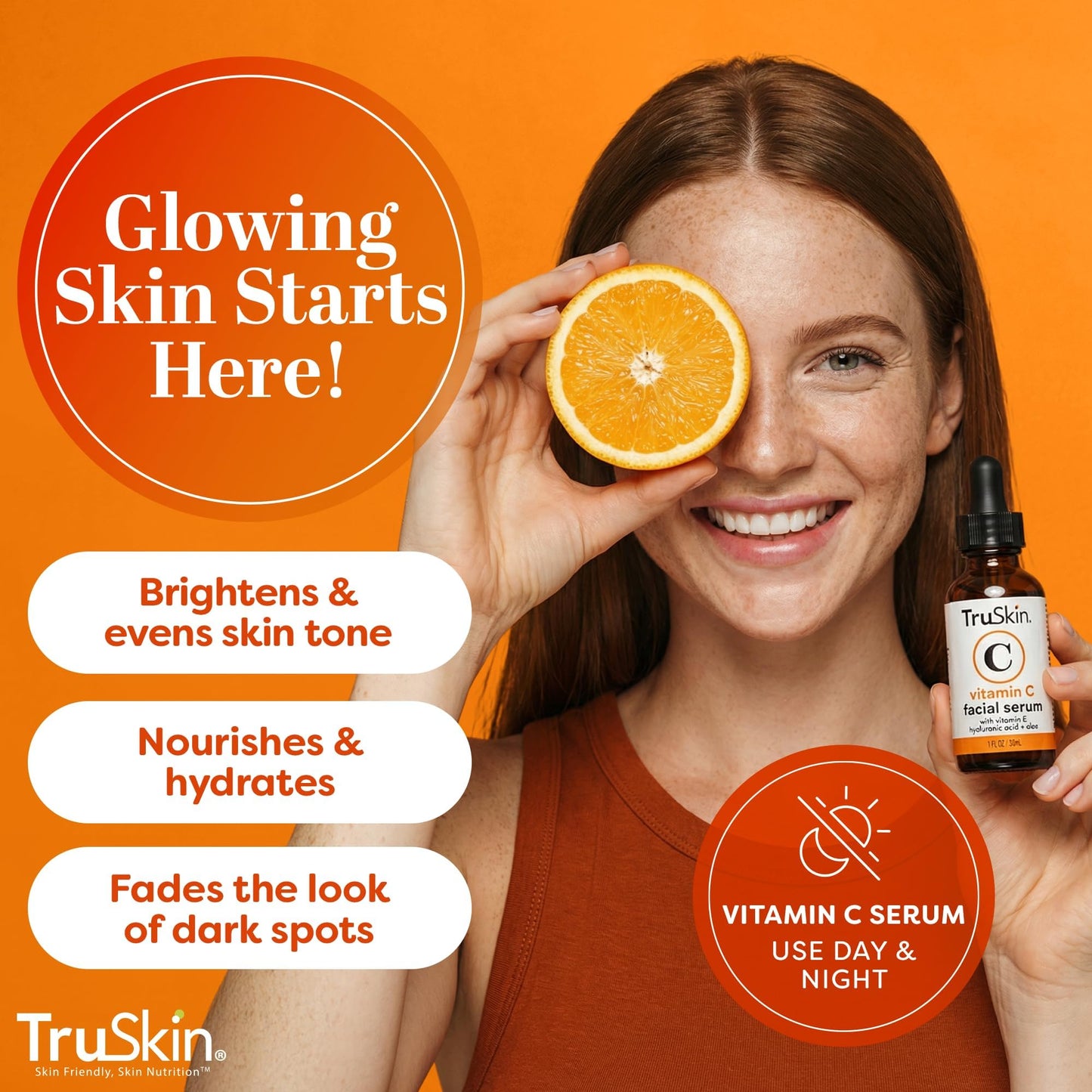 TruSkin Vitamin C Serum for Face - Anti Aging Face Serum with Hyaluronic Acid & Vitamin E - Brightening Formula for Improving Appearance of Dark Beauty and Personal Care TruSkin