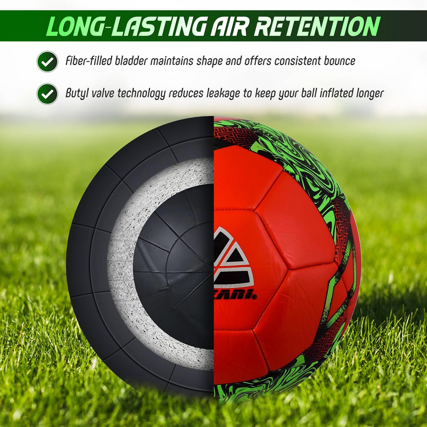 Vizari Toledo Soccer Ball for Kids, Youth, Adults - Size 3,4,5 - Practice & Match, Indoor & Outdoor Soccer Ball for Boys, Girls (Pack of 1, 6, & 12)