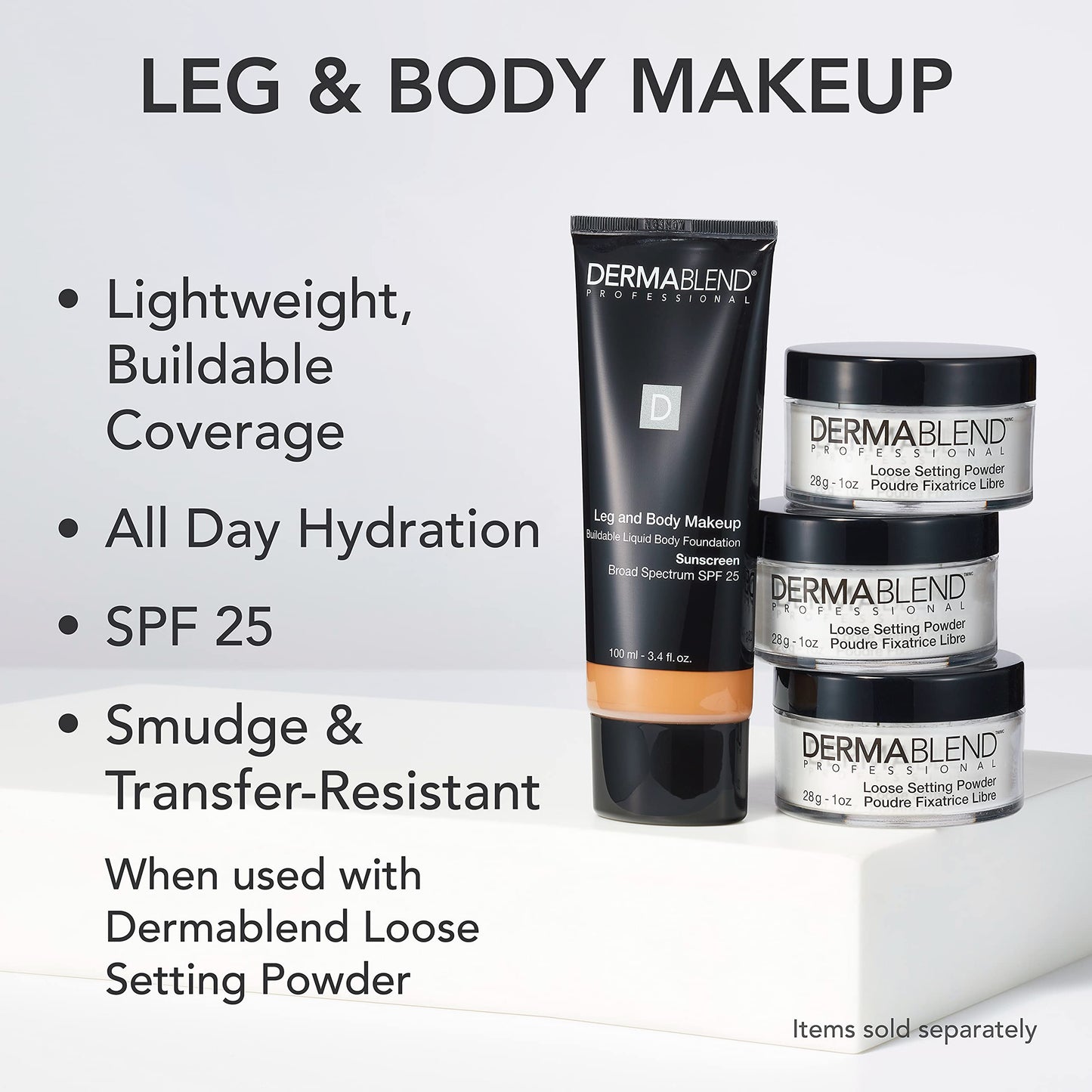 Dermablend Leg and Body Makeup Foundation with SPF 25, 45N Medium Bronze, 3.4 Fl. Oz.