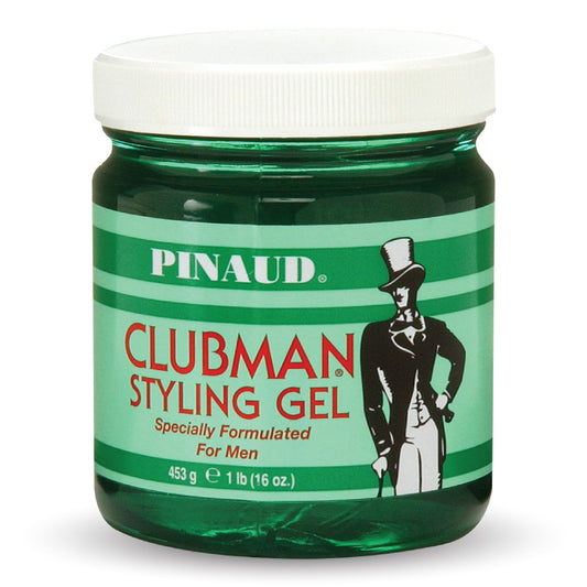 Clubman Pinaud Hair Styling Gel - Regular Hold & High Shine Hair Gel for Men, Alcohol-Free Formula, Men's Grooming, 16 oz