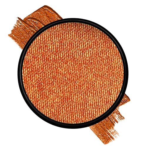 Mehron Paradise FX Metallics - Metallic Orange 1.4 oz | Professional Water Activated Shimmering Metallic Paint for Raves, Costumes, Special Effects