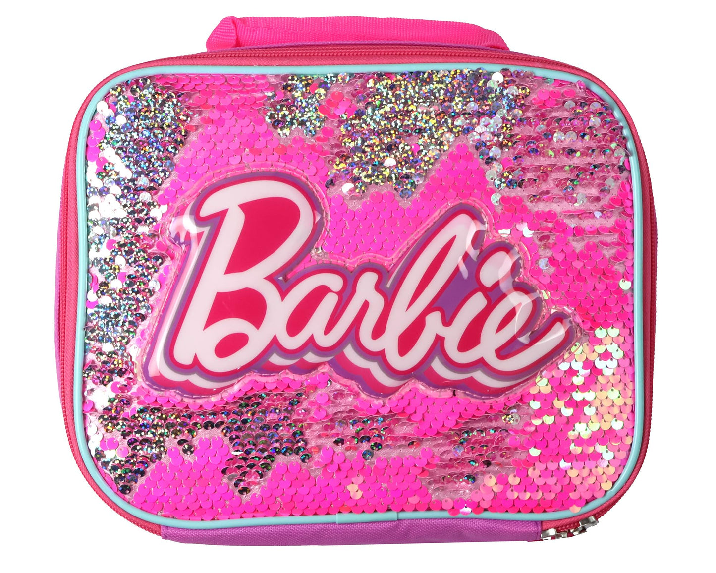 Barbie Backpack Barbie and Friends Magic Sequins 5 PC Set with Matching Lunch Box School Bookbag