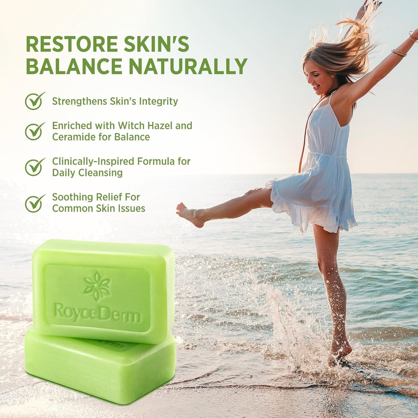 Roycederm Antifungal Bar Soap - Tea tree Oil Soap - Athlete’s Foot Treatment for Jock Itch & Ringworm - Medicated Antifungal Soap with Clotrimazole 1% Beauty & Personal Care Roycederm