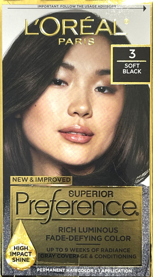 L’Oreal ParisPref Haircol 3 Soft Black Size 1ct Preference Hair Color Soft Black #3