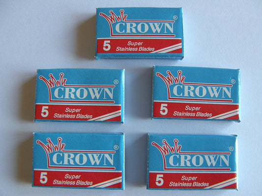 25 CROWN Super Stainless Double Edge Safety Razor Blades Beauty and Personal Care LORD