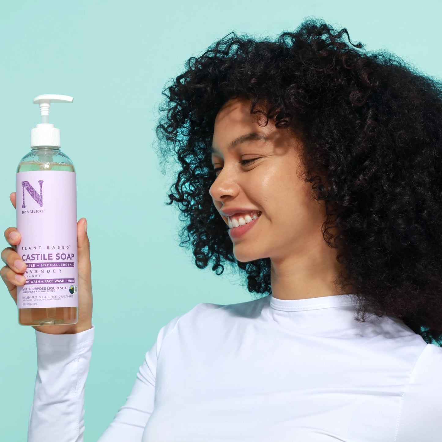 Dr. Natural Castile Liquid Soap - Multi-Use Body Wash, Shampoo and Face Wash - Hydrating Body Soap for Skin, Hair, Pets and Home - Lavender - 16 oz Beauty & Personal Care Dr. Natural