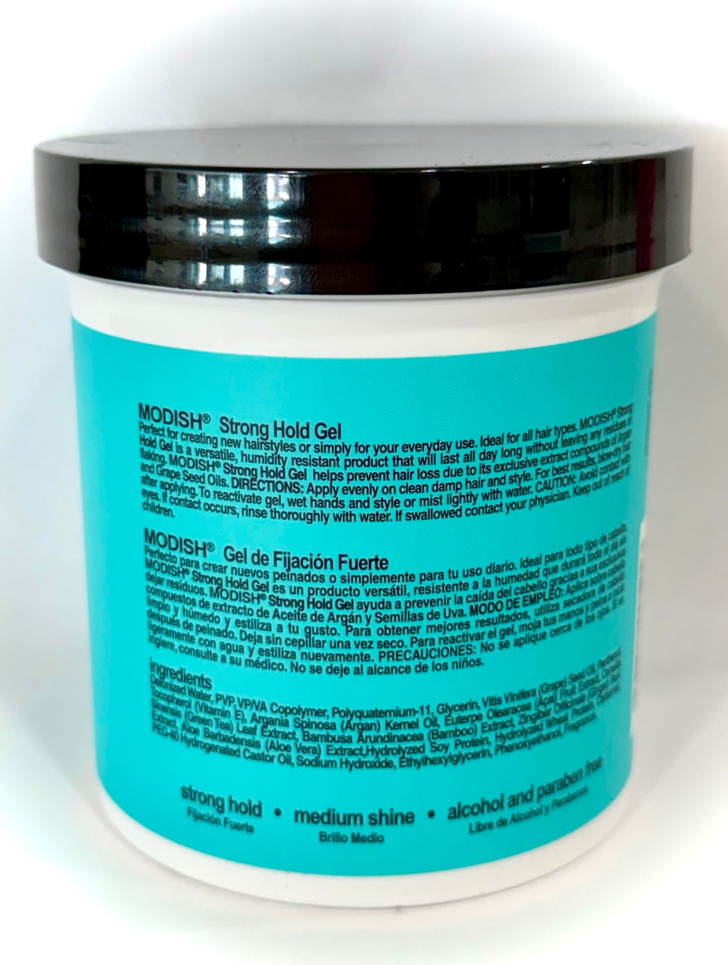 Modish Hair Gel, Strong Hold with Argan Oil, Alcohol FREE, (Set of 2) 16.oz