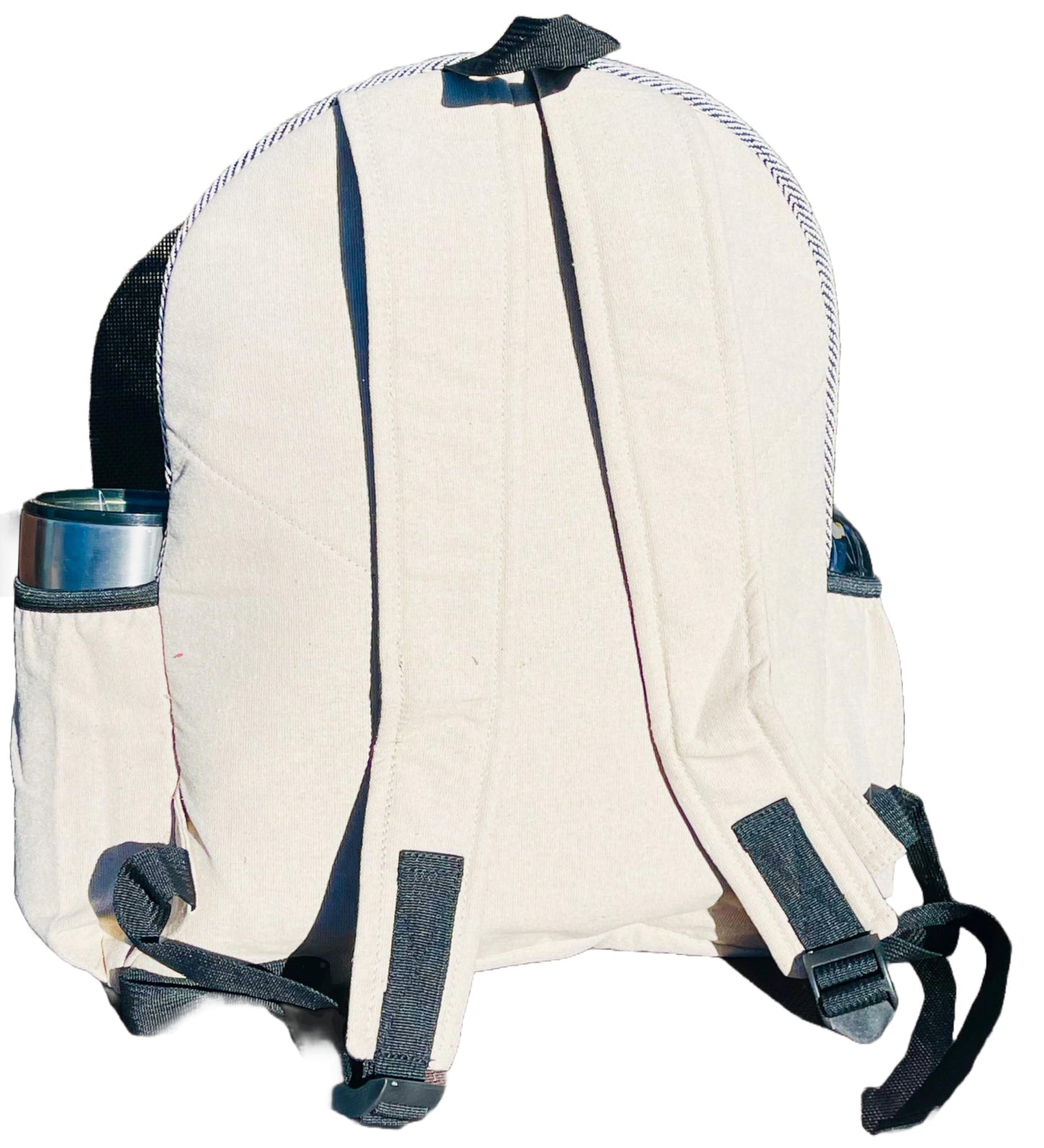 Himalayan Craft Handmade Unique Design Himalayan Hemp Cotton Backpack 17 IN Large Hippie, Festival, Hiking & Tablet Laptop Backpack Bag - Made In Mt. Everest Country Nepal