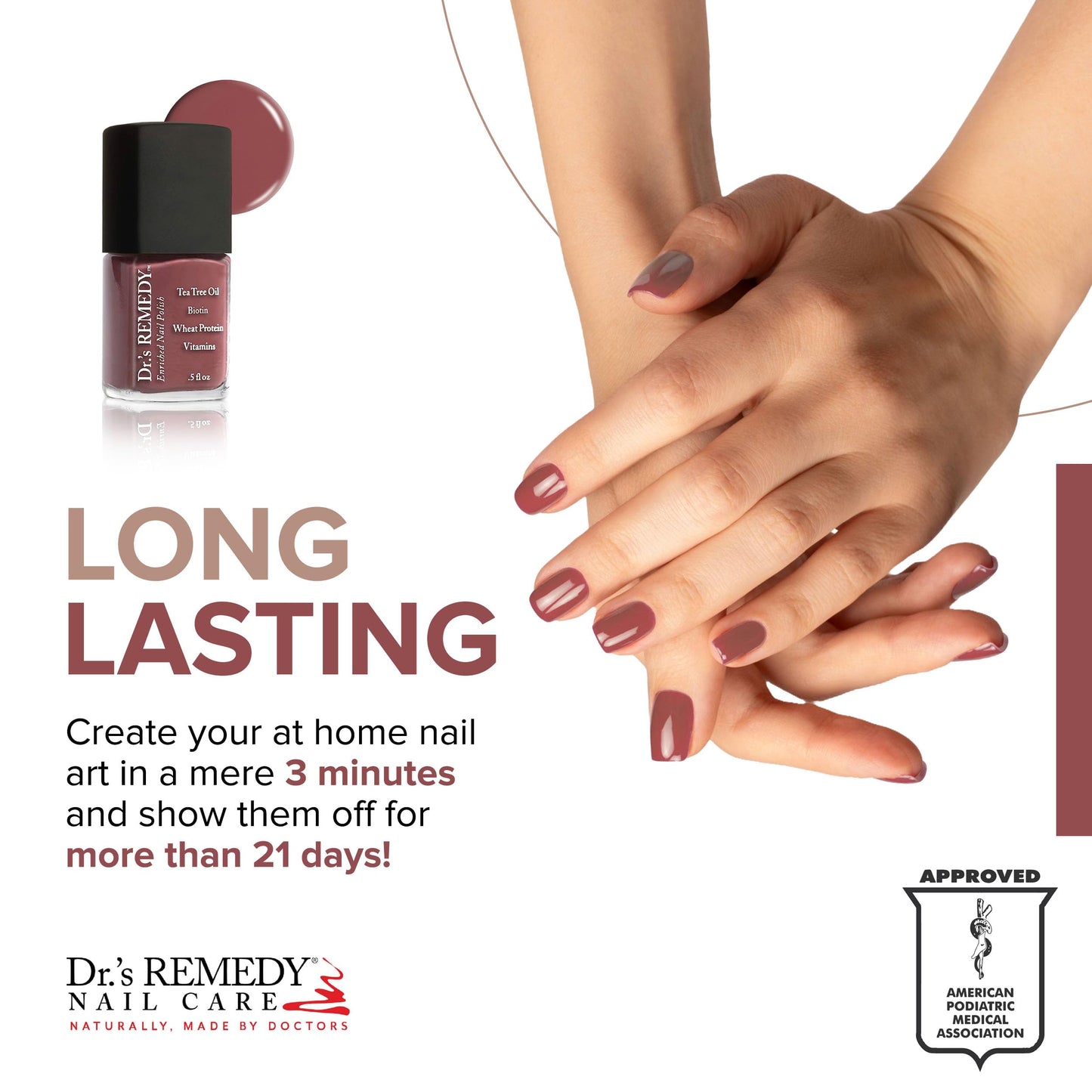 Dr.'s Remedy Enriched Nail Polish - MELLOW Mauve
