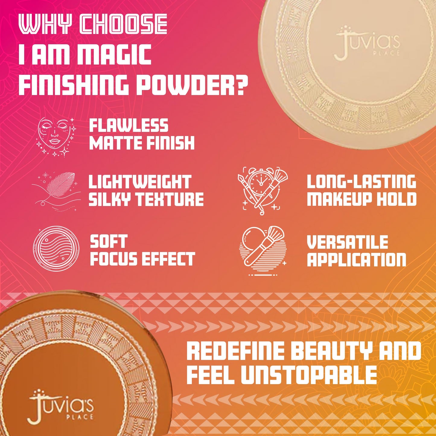 Juvia's Place I Am Magic Silky Finishing Powder - Cookie Dough - Lightweight Loose Face Powder for Women, Makeup for Under Eye & Face - Talc & Paraben