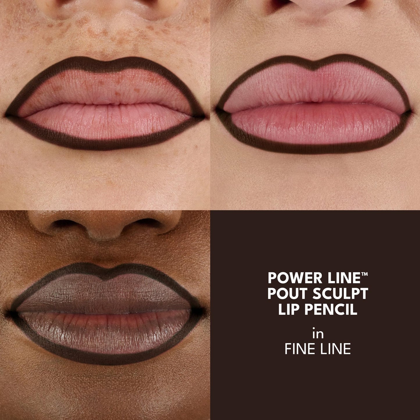 Buxom Power Line Pout Sculpt Lip Pencil, Bold Waterproof Matte Lip Liner Pencil for Precise, Full-Coverage Definition, Fine Line