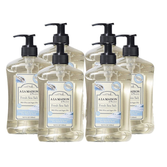 A LA MAISON French Liquid Hand Soap, Fresh Sea Salt - Natural Hand Wash Made with Essential Oils - Biodegradable, Plant-Based, Vegan, Cruelty-Free