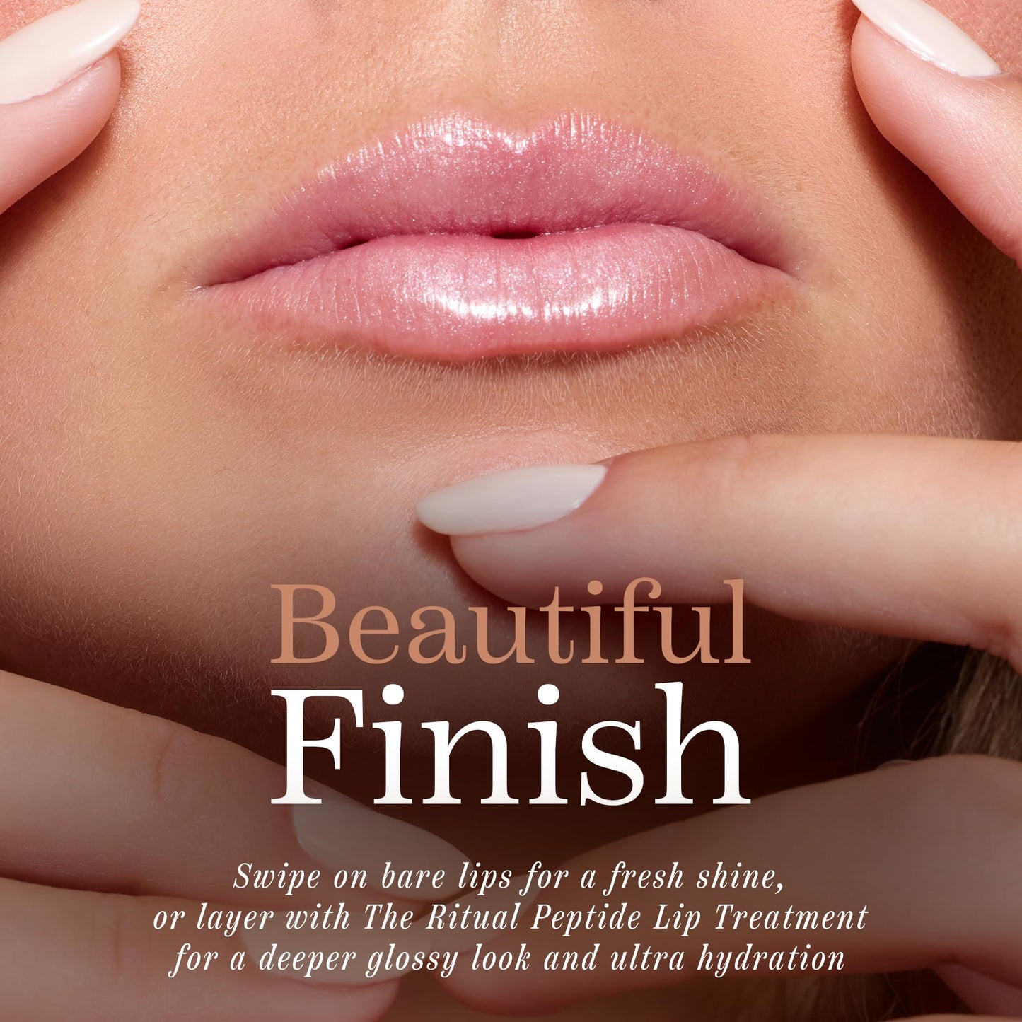 Cote Beauty's Euphoria Peptide Lip Shine, Ultra Hydrating & Long-Lasting Shimmery Sheer Nude Plumping Lip Gloss for Women with Hyaluronic Acid, Shea