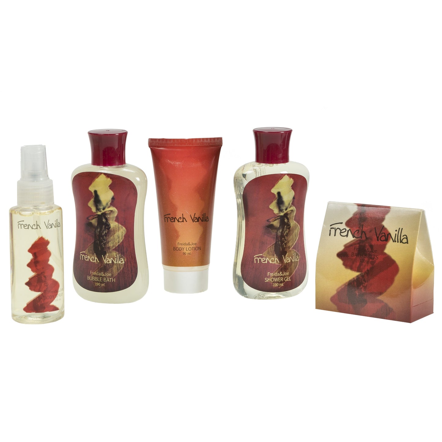 Bath and Body Gift Basket For Women and Men French Vanilla Bath & Body Collection Gift Curio, Includes Shower Gel, Bubble Bath, Body Lotion & More