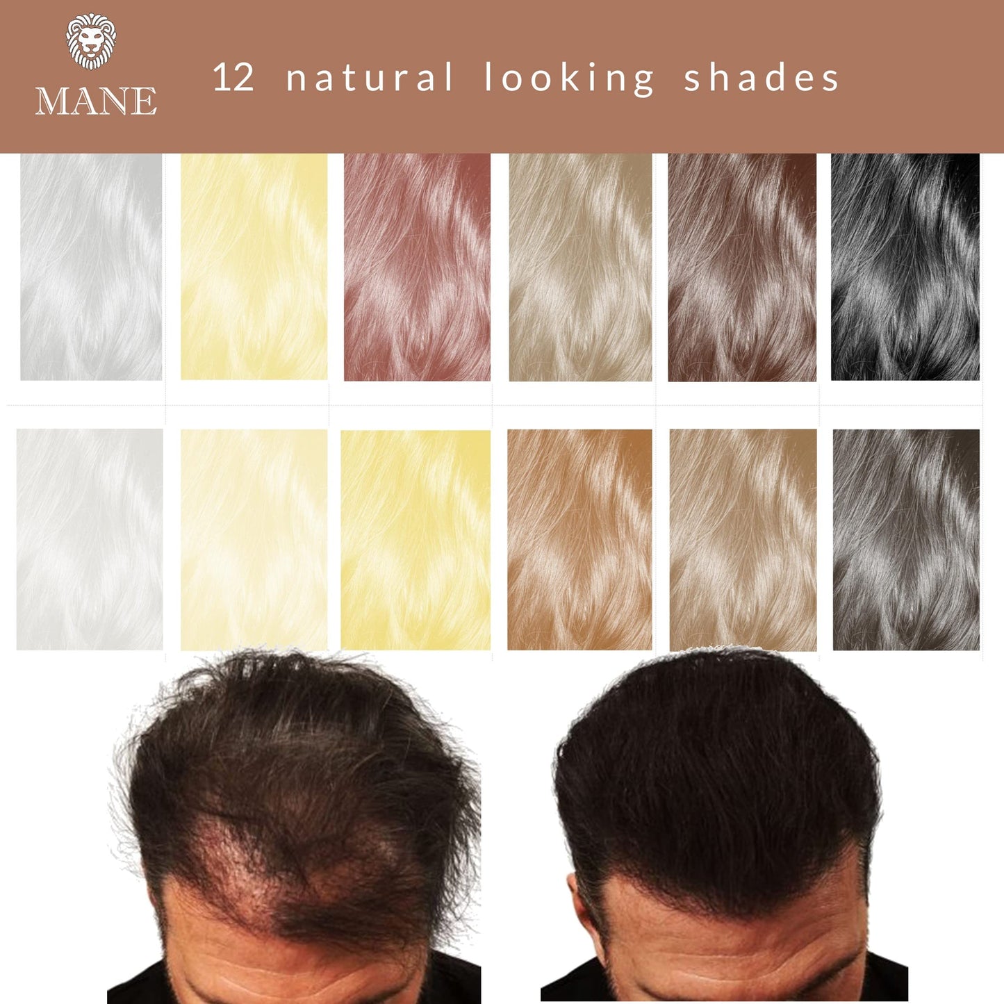 Mane Hair Thickener 200 ml with a Shampoo and Conditioner (Blond)