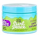 Just For Me Curl Peace Defining Curl & Coil Cream - Holds & Hydrates, Contains Flaxseed, Avocado Oil & Black Castor Oil, No Animal Testing, 12 oz