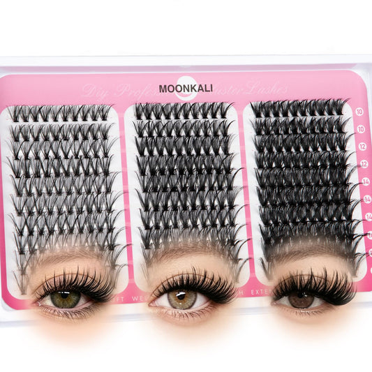 MOONKALI Lash Clusters 30D 40D 50D Mix Individual Lashes Clusters Luxury Versatile 3D Full Eyelash Clusters 10-16MM Cluster Eyelash Extensions Beauty and Personal Care MOONKALI Default Title