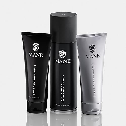 Mane Hair Thickener 200 ml with a Shampoo and Conditioner (Dark Brown)