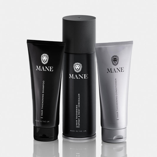 Mane Hair Thickener 200 ml with a Shampoo and Conditioner (Grey)
