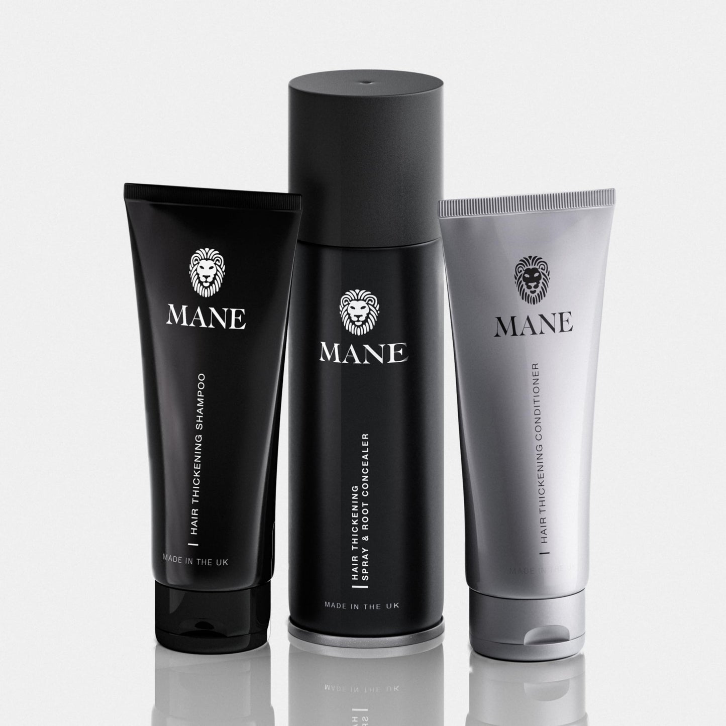 Mane Hair Thickener 200 ml with a Shampoo and Conditioner (Medium Brown)