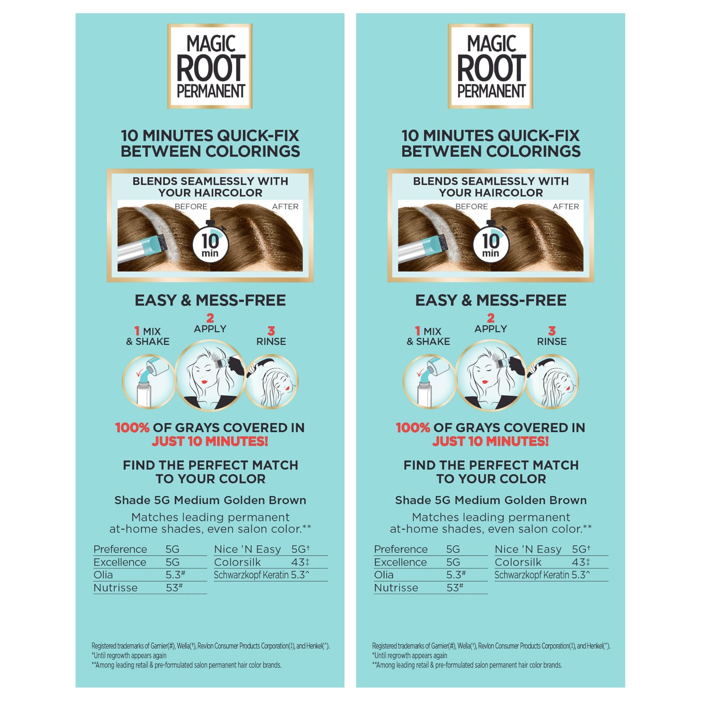 L'Oreal Paris Magic Root Permanent Hair Color Kit, 100% Gray Hair Coverage In Just 10 Minutes, Precision Brush Applicator for Seamless Application, 5G