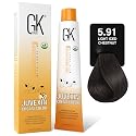 GK HAIR Global Keratin Professional Hair Color Cream Tube (3.4 Fl Oz/100ml) Nourishing & Cleansing Colors for Styling High Performance Long Lasting