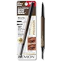 Revlon ColorStay Micro Eyebrow Pencil with Built In Spoolie Brush, Infused with Argan and Marula Oil, Stocking Stuffer for Her, 454 Medium Brown