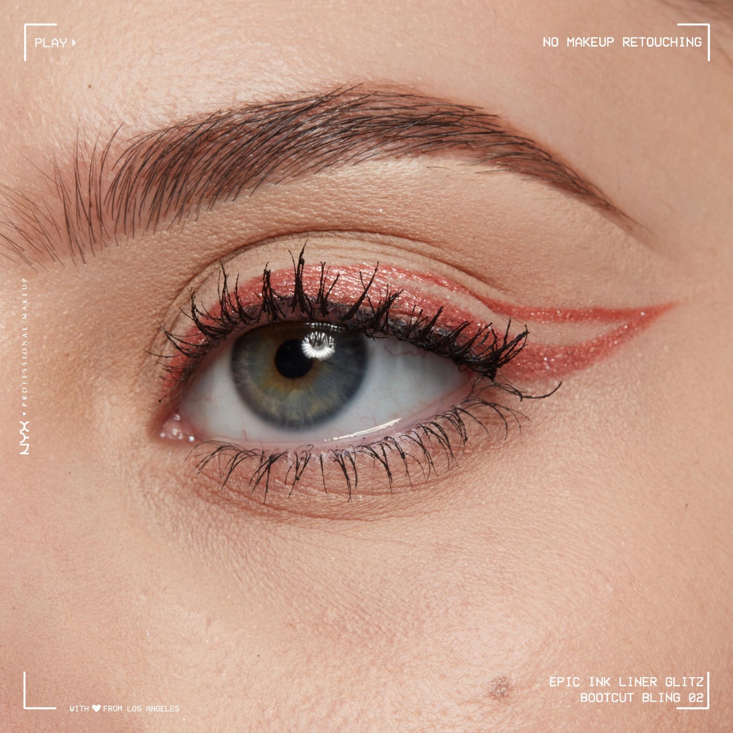 NYX PROFESSIONAL MAKEUP Epic Ink Glitz Liner, Waterproof Metallic Liquid Eyeliner with Vegan Formula - Bootcut Bling (Shimmer Bubblegum Pink)
