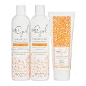 NEW Curly Girl Curly Hair Shampoo, Conditioner and Moisturizing Bundle - Curl Method Approved Set for Defined, Frizz-Free Curls