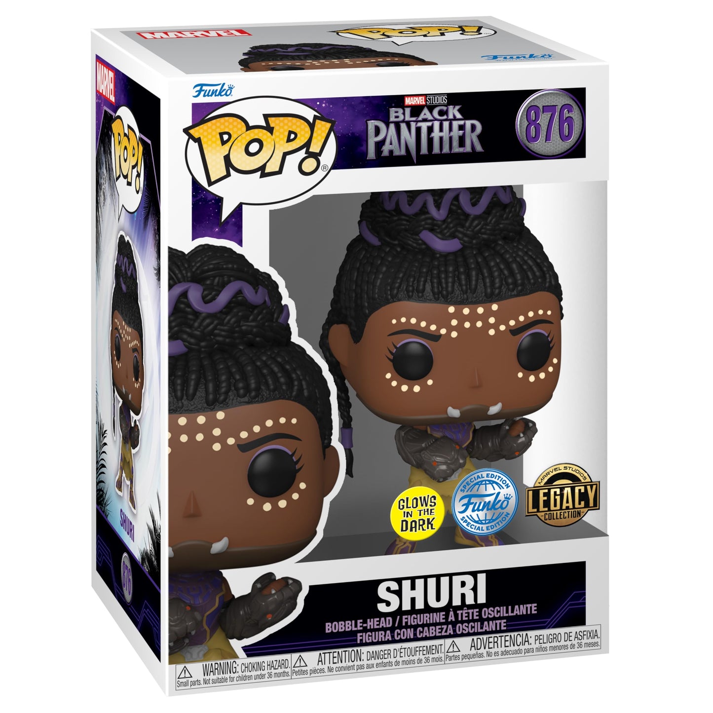 Funko Pop! & Tee: Marvel - Black Panther Shuri - Large - (L) - T-Shirt, T-Shirt - Clothes with Vinyl Figure Collectible - Gift Idea - Toys and Short…