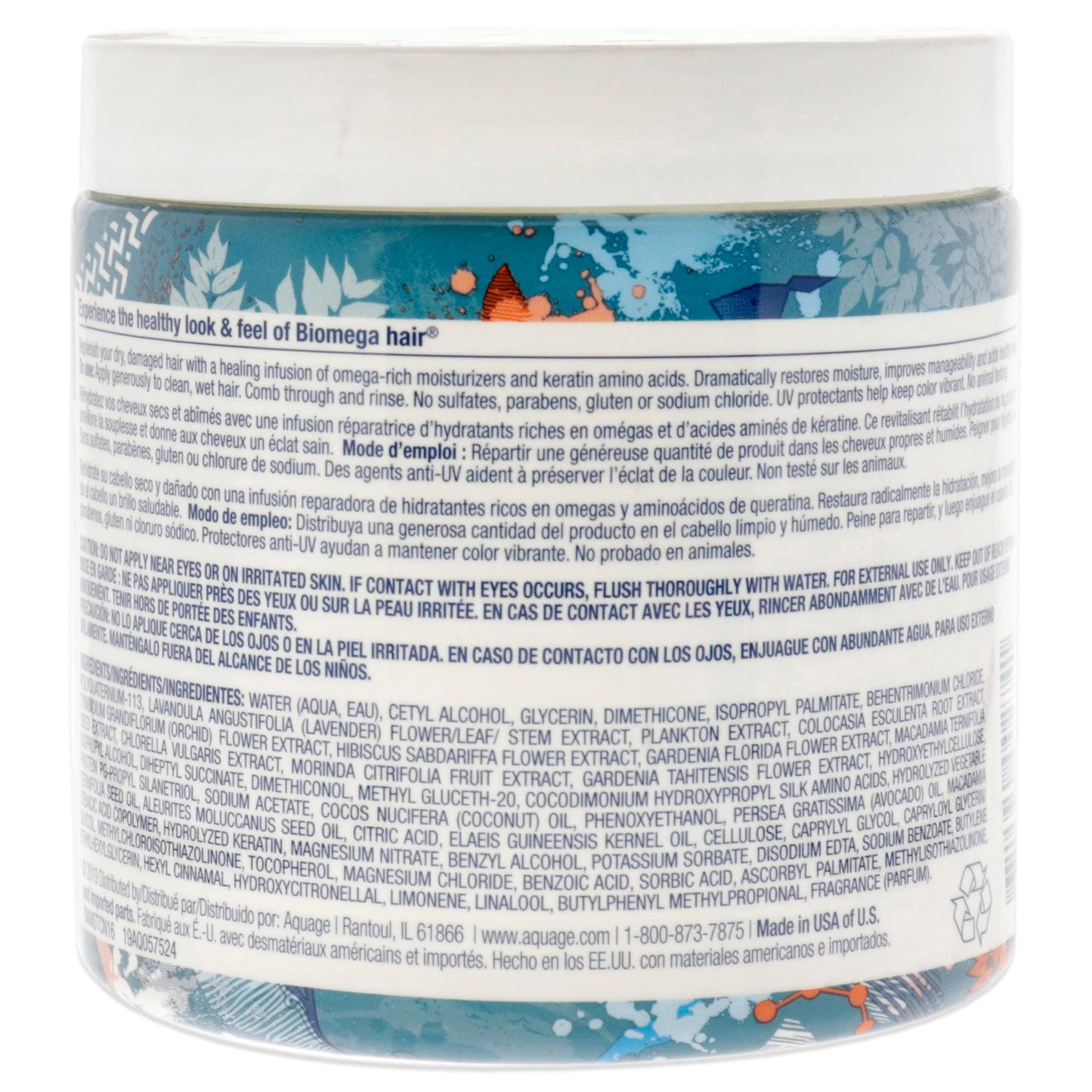 BIOMEGA Moisture Conditioner, Infused with Keratin Amino Acids, for Damage and Elasticity Repair, 16 fl. oz