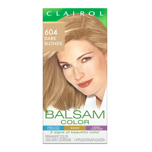 Clairol Balsam Permanent Hair Dye, 604 Dark Blonde Hair Color, Pack of 1