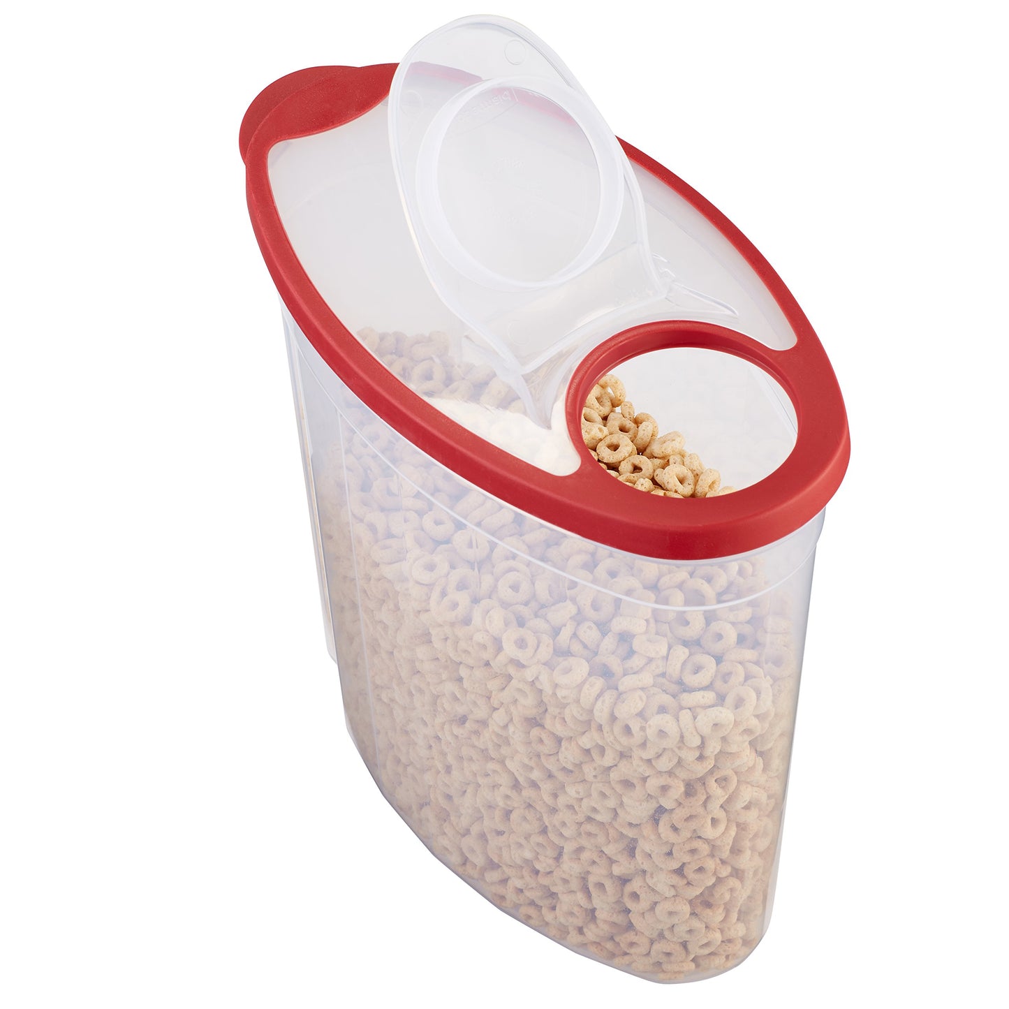 Rubbermaid Flex and Seal Cereal Keeper, 1.5 Gallon, BPA-Free, Clear with Red Lid, Airtight