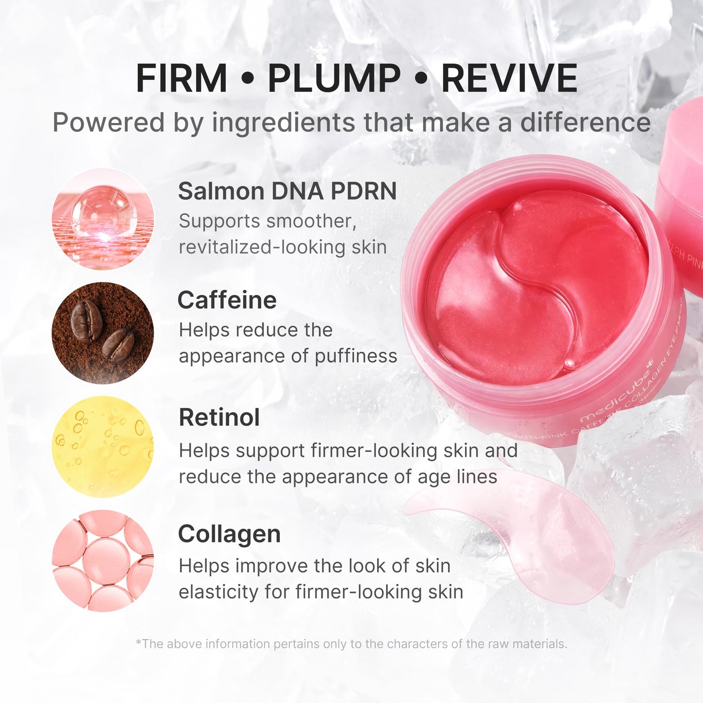 medicube Eye Patch PDRN Caffeine Collagen | Gel Eye Patches for the appearance of Dark Circles, Undereye Bags | Firming, Age-Defying Care Beauty and Personal Care medicube