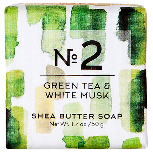 Via Mercato Travel Sized Italian Soap Bar (50g) - No. 2 Green Tea and White Musk Beauty & Personal Care Via Mercato