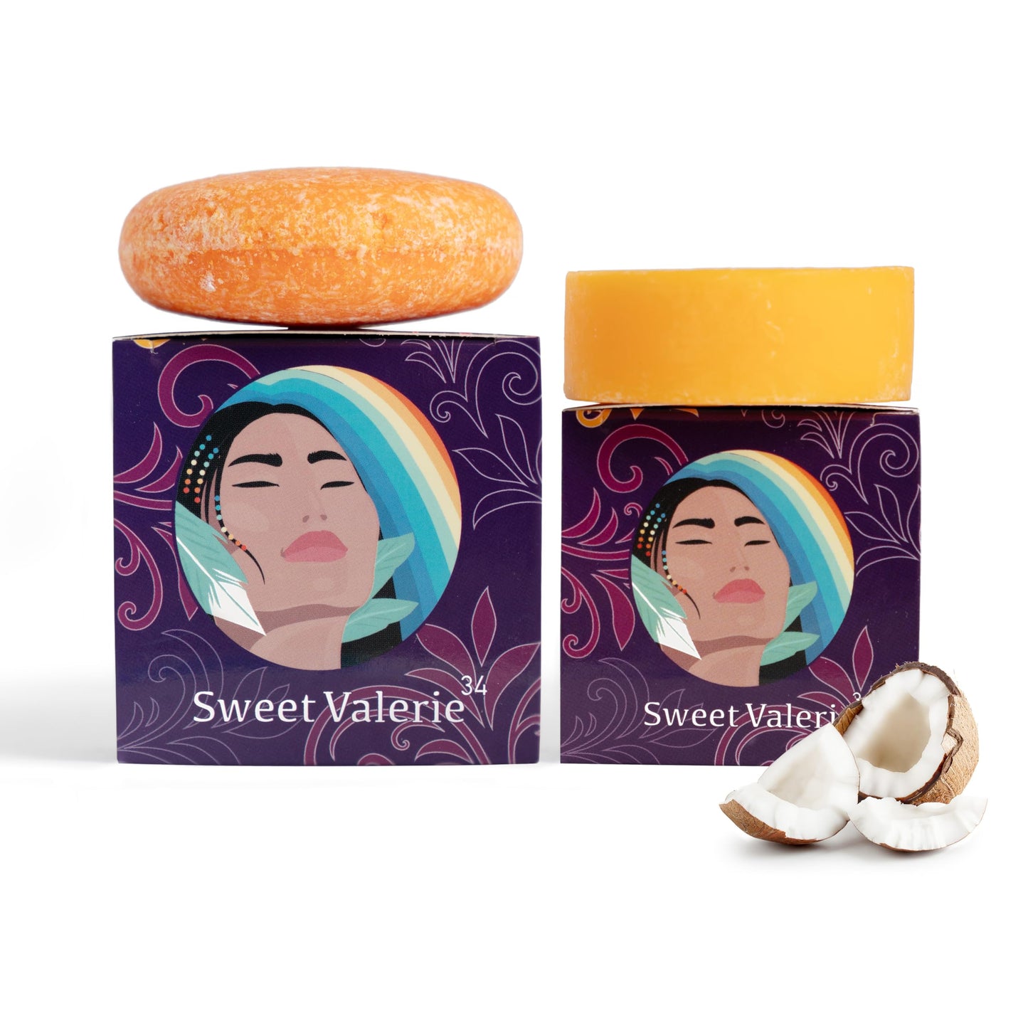 Sweetvalerie34 Shampoo & Conditioner Bar Set - Made with Organic Ingredients - Hydrating, Promotes Hair Growth, Anti-Frizz - All Hair Types