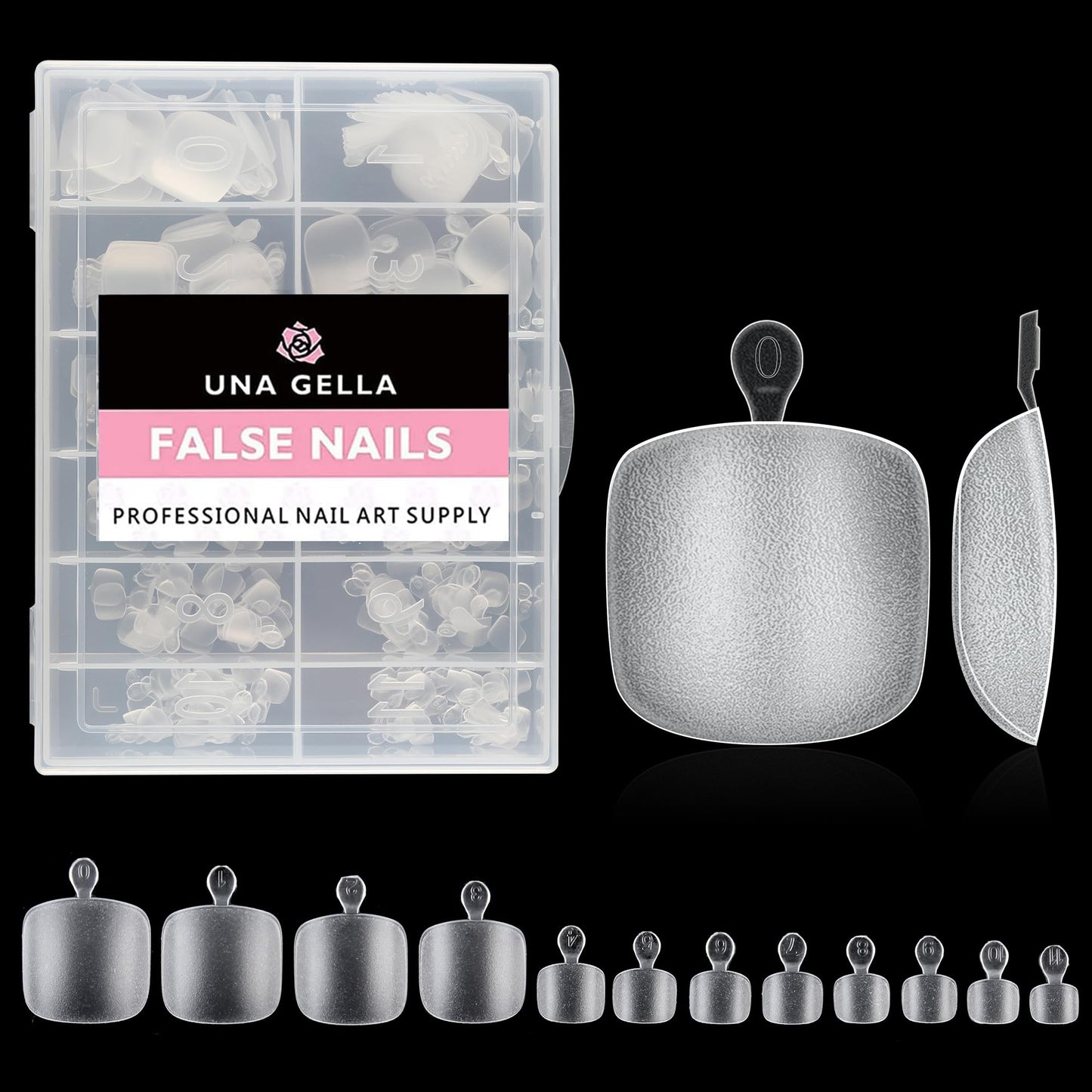 UNA GELLA Toe Nail Tips 312Pcs Short Square False Soft Gel Full Cover ToeNail Tips Matte Press on Fake Toenails 12 Sizes Pre-shape Acrylic Toenails Beauty and Personal Care UNA GELLA Default Title