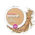 Ruby Kisses Mineral Pressed Powder Foundation, Medium to Full Coverage Natural Finish 0.35 Ounce (Natural Buff)