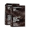 Madison Reed Radiant Hair Color Kit - 6NAV Medium Cool Brown (Siena Brown), Dimensional Gray Hair Blending Permanent Hair Dye, PPD-Free