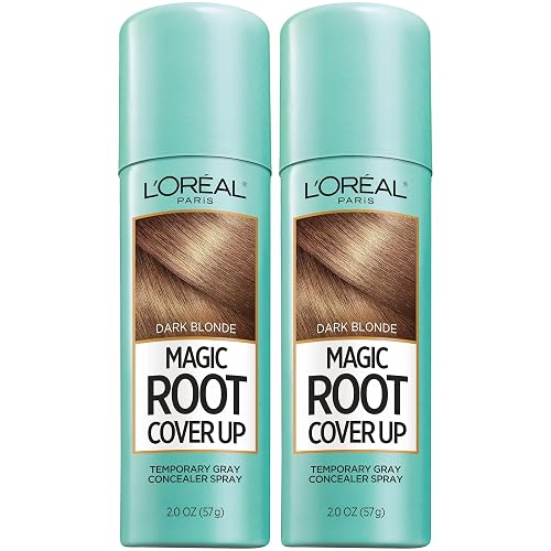L'Oreal Paris Magic Root Cover Up Gray Hair Spray, 100% Gray Hair Coverage with Buildable, Lightweight, Transfer-Resistant, and Temporary Formula