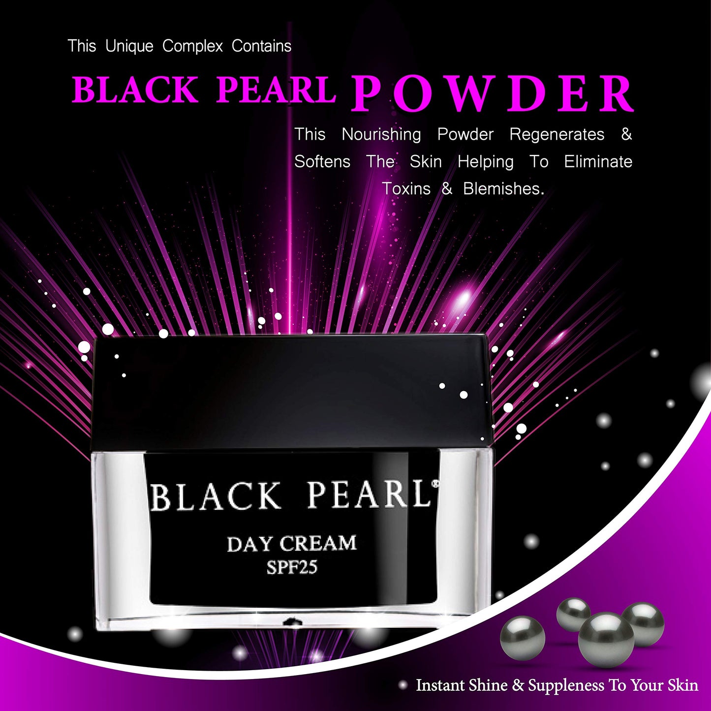 Sea of Spa Day Cream SPF 25, For dry or very dry skin ,Non Greasy Day Moisturizer, Hydrating Face Cream for Women, With Black Pearl Powder, Seaweed
