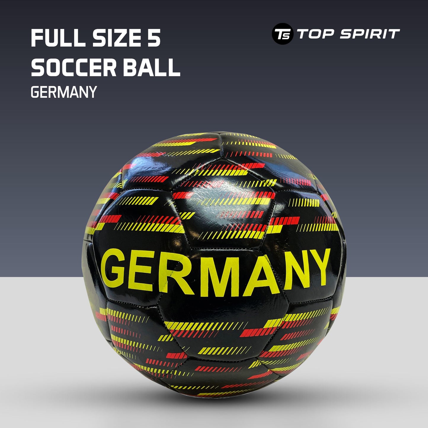 Top Spirit Size 5 Soccer Ball, Country Sports Training Futbol for Recreational Youth and Adult Soccer Players, Germany
