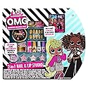 L.O.L. Surprise! O.M.G. 2-in-1 Lip & Nail Studio by Horizon Group USA, Double Feature Series, DIY Beauty Kit for Kids, Create 3 L.O.L. Surprise Lip