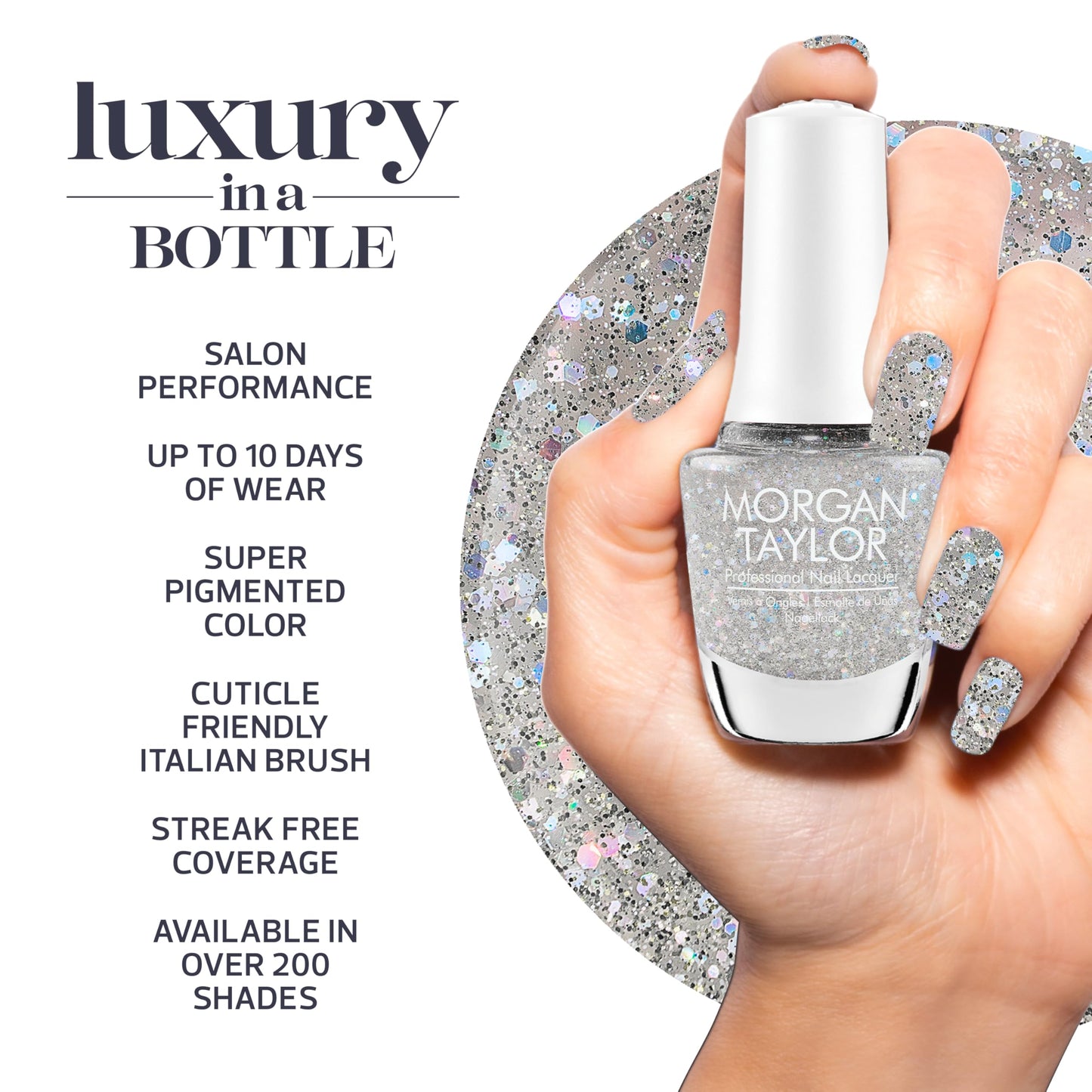 Morgan Taylor Holiday Winter Collection Floral Wonderland - 15mL Professional Lacquer, Chip-Resistant, Fast-Drying, Long-Lasting, High-Shine Finish Beauty & Personal Care Morgan Taylor