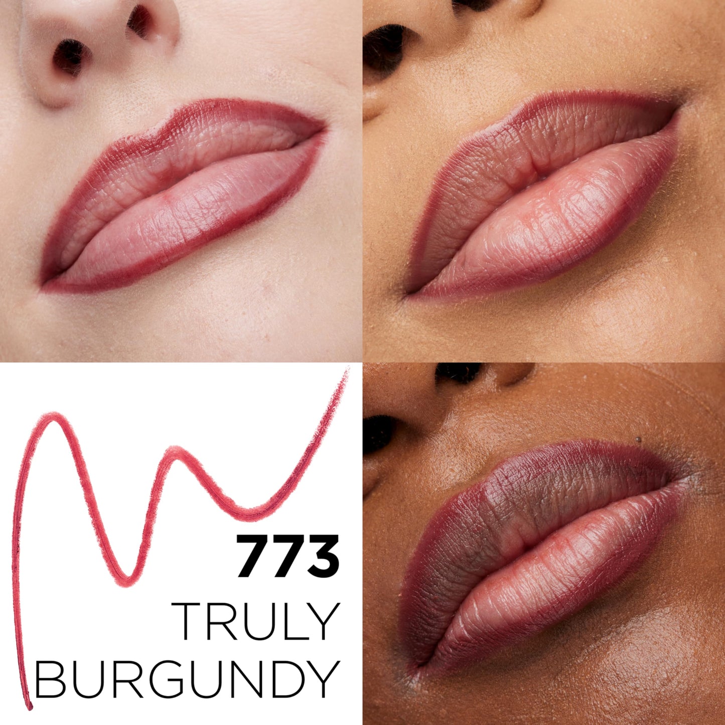 L'Oreal Paris Colour Riche Lip Liner Pencil, Creamy Lip Liner with Omega 3 and Vitamin E, 773 Truly Burgundy (Cool Toned Burgundy) Beauty & Personal Care L'Oreal Paris