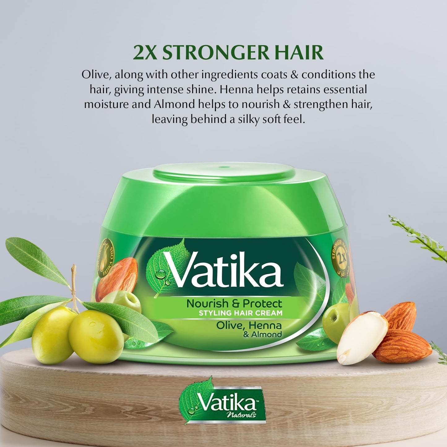 Dabur Vatika Naturals Styling Hair Cream - Henna, 4.7-Fluid Ounce